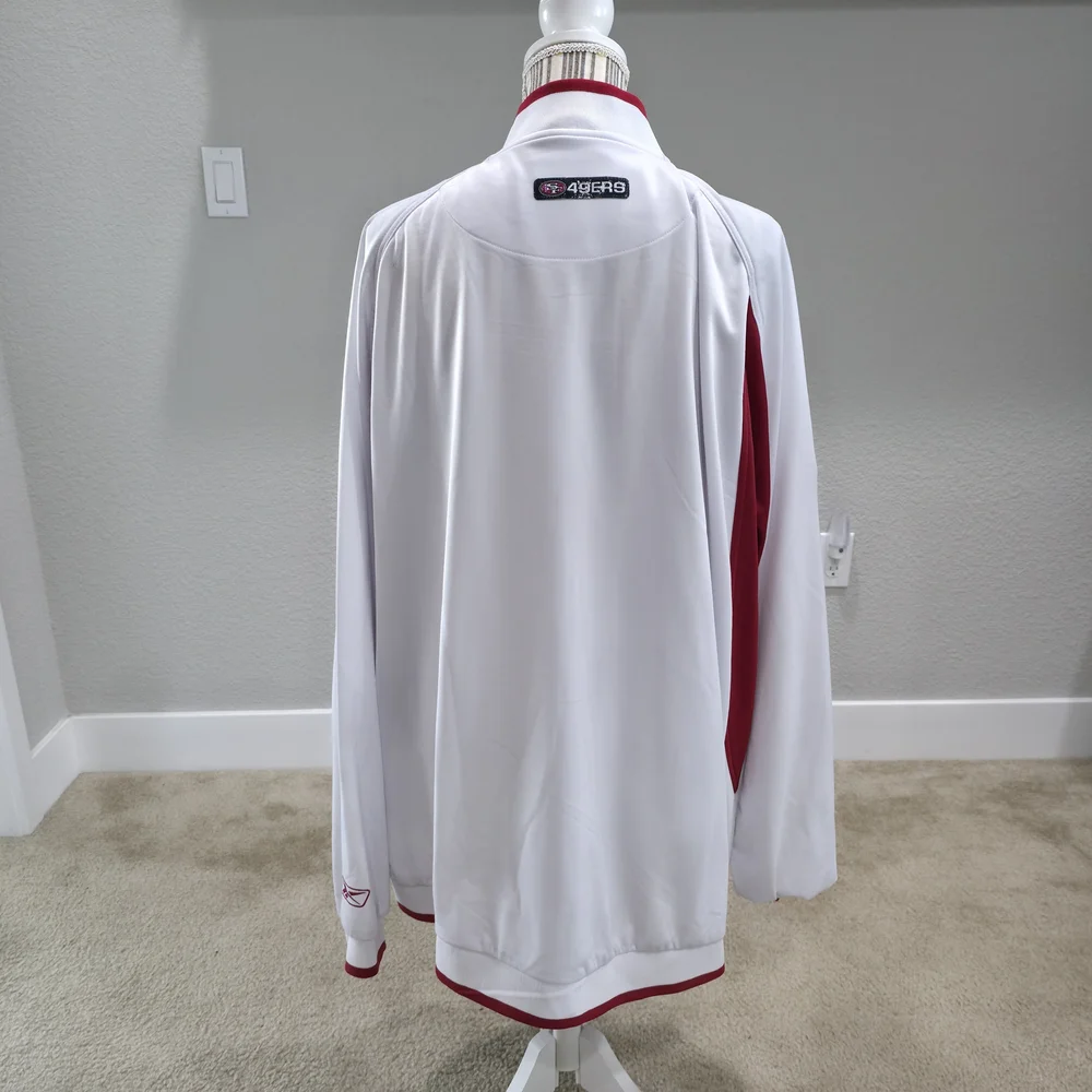 Reebok SF 49ers White and Red Team Apparel Jacket - Picture 4 of 8